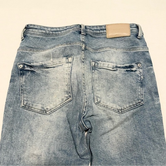 Zara Distressed Blue Jeans for Women Size 2 - Picture 11 of 16
